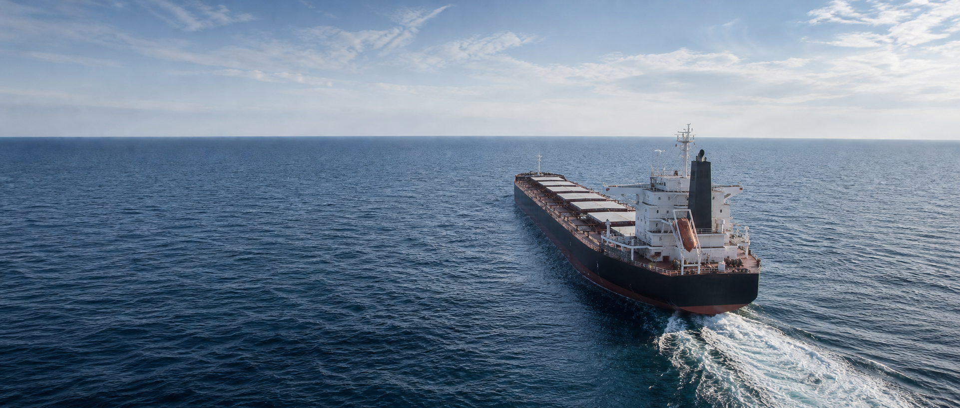 Bulk carrier at sea